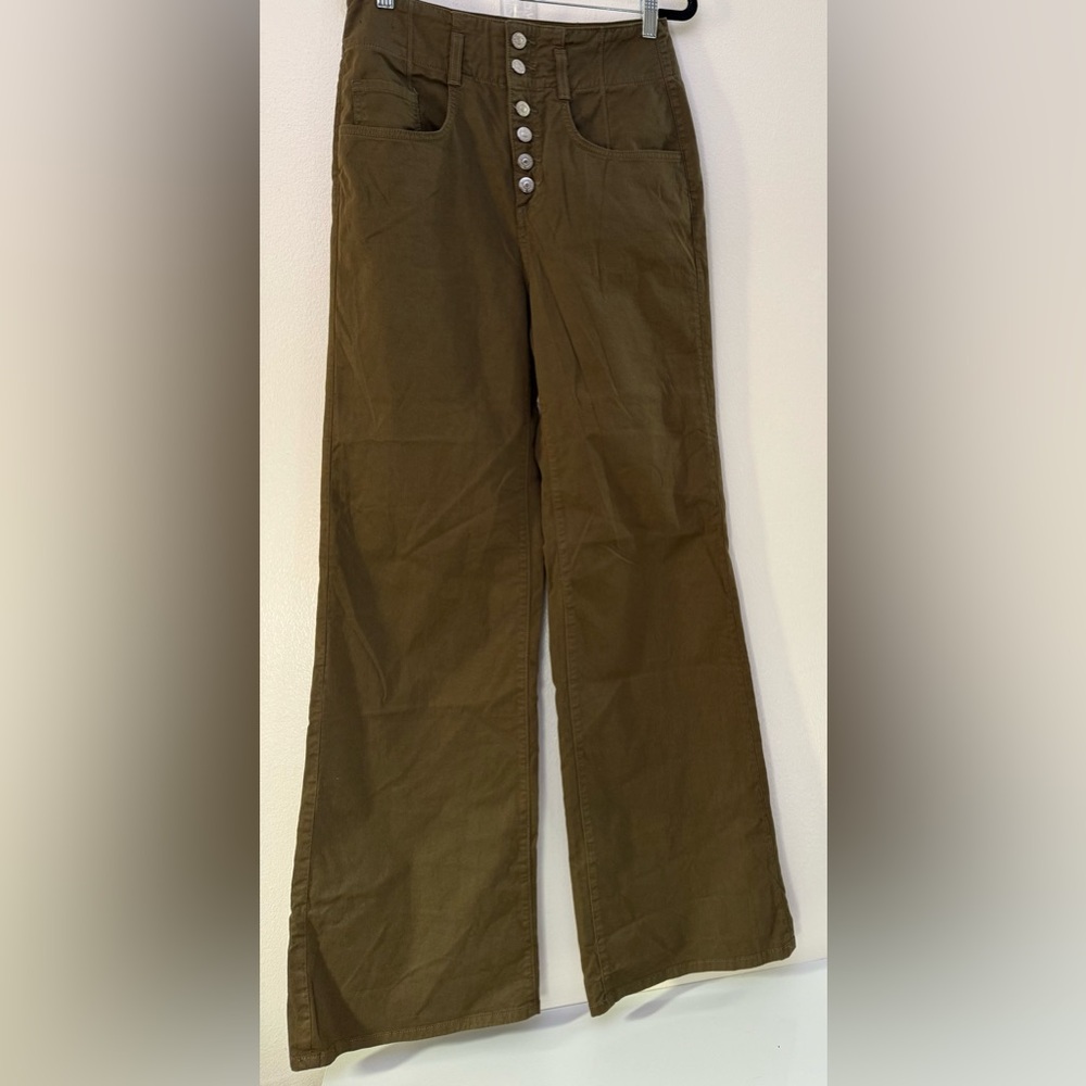 Veronica Beard‎ Rosanna Corset Wide-Leg Jeans Womens High-Rise Size 27